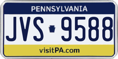 PA license plate JVS9588