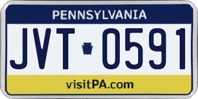 PA license plate JVT0591