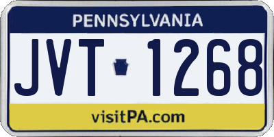 PA license plate JVT1268