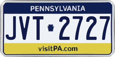 PA license plate JVT2727