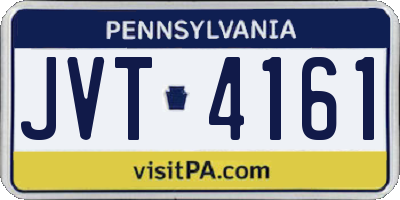 PA license plate JVT4161