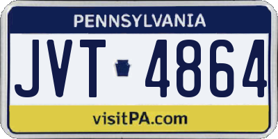 PA license plate JVT4864