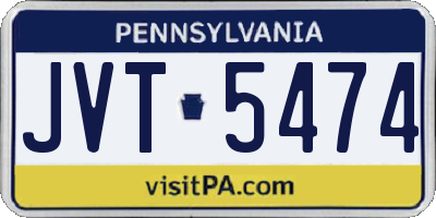 PA license plate JVT5474