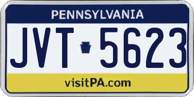 PA license plate JVT5623