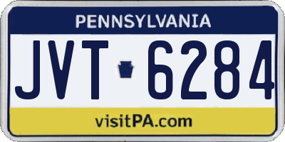 PA license plate JVT6284