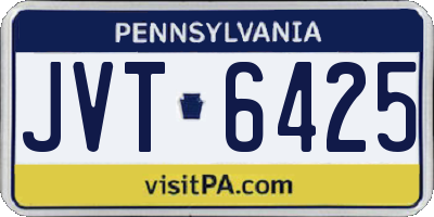 PA license plate JVT6425