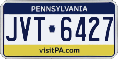 PA license plate JVT6427
