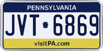 PA license plate JVT6869