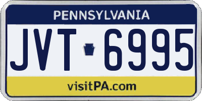 PA license plate JVT6995