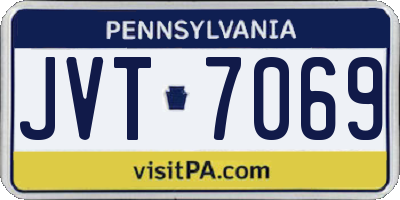 PA license plate JVT7069