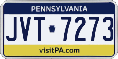 PA license plate JVT7273