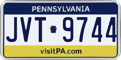 PA license plate JVT9744