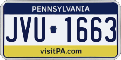 PA license plate JVU1663