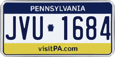 PA license plate JVU1684