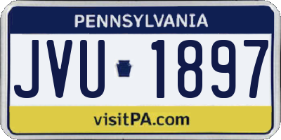 PA license plate JVU1897
