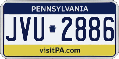PA license plate JVU2886