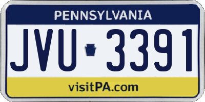 PA license plate JVU3391