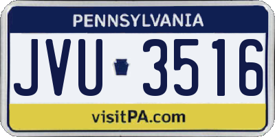 PA license plate JVU3516