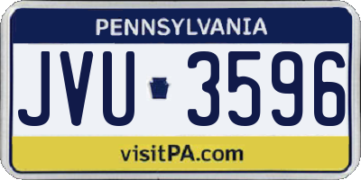 PA license plate JVU3596