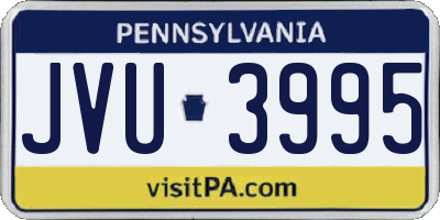 PA license plate JVU3995