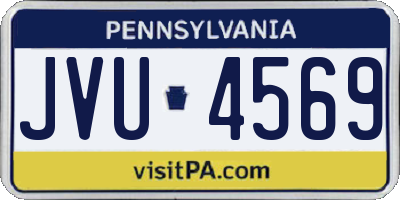 PA license plate JVU4569