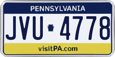 PA license plate JVU4778