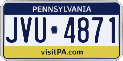 PA license plate JVU4871