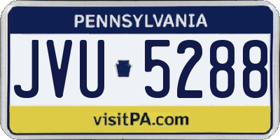 PA license plate JVU5288