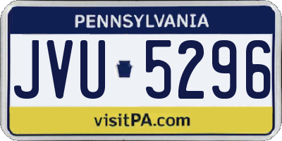 PA license plate JVU5296