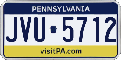 PA license plate JVU5712