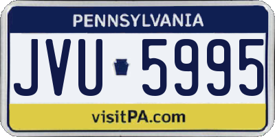 PA license plate JVU5995