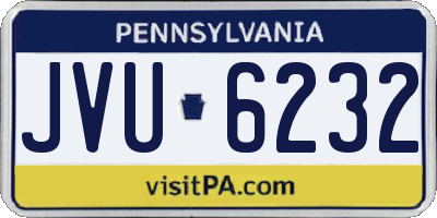PA license plate JVU6232