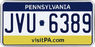 PA license plate JVU6389