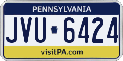 PA license plate JVU6424