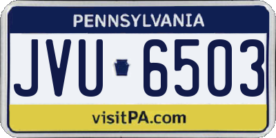 PA license plate JVU6503