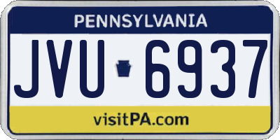 PA license plate JVU6937