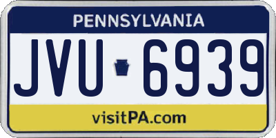 PA license plate JVU6939