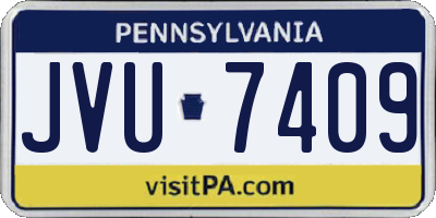 PA license plate JVU7409