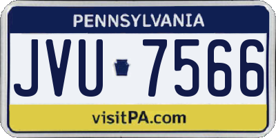 PA license plate JVU7566