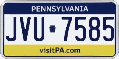 PA license plate JVU7585