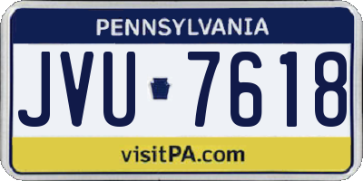 PA license plate JVU7618