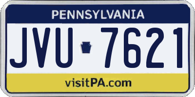 PA license plate JVU7621