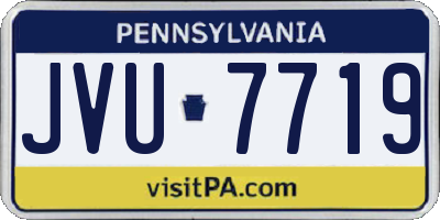 PA license plate JVU7719