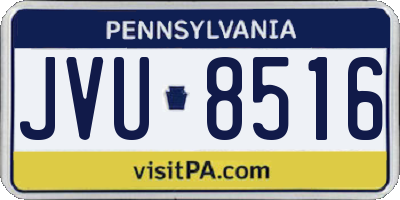 PA license plate JVU8516