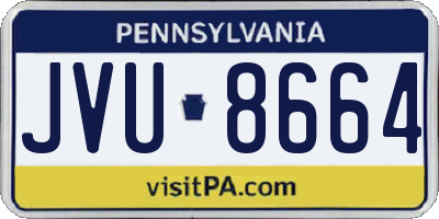 PA license plate JVU8664