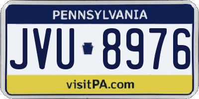 PA license plate JVU8976