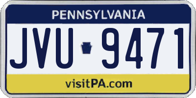 PA license plate JVU9471