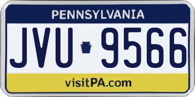 PA license plate JVU9566