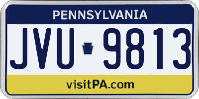 PA license plate JVU9813