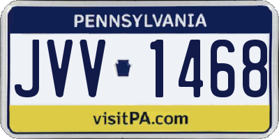 PA license plate JVV1468